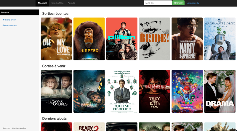 Capture du site MyMovieWall.com